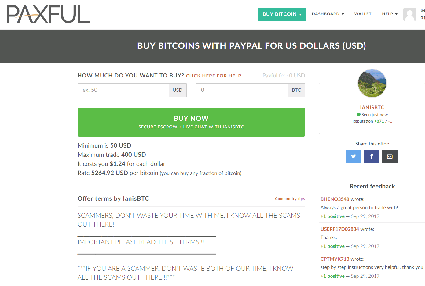 Can I Buy Bitcoin With Credit Card On Paxful : How to Buy USDT: The Complete Guide / You can either buy from one of many offers listed by vendors q.