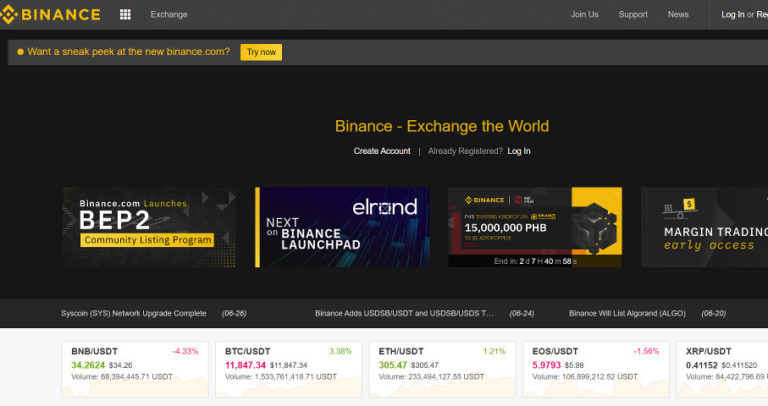 binance official website
